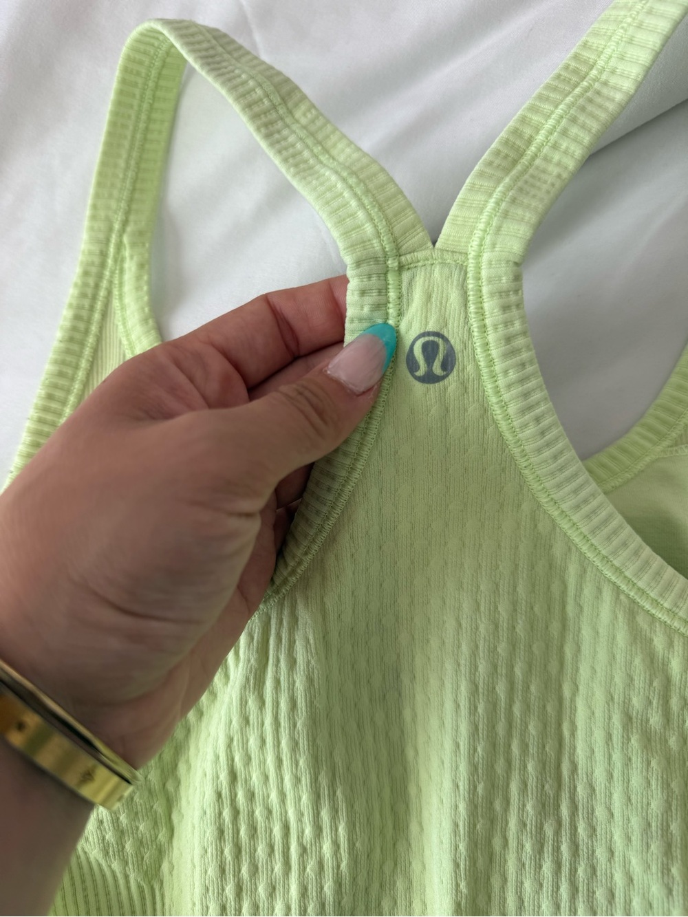 lululemon athletica Ribbed Racerback Tank - Lime - Picture 3 of 4